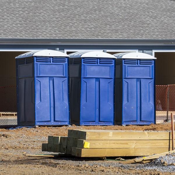how often are the portable restrooms cleaned and serviced during a rental period in Romeo